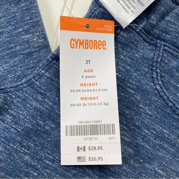 NWT Gymboree fleece pants girls 2T heather blue Mod about Orange soft lining NEW - Picture 4 of 5
